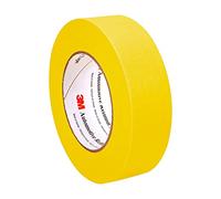 3M Masking Tape 388N, 06654, 36 mm x 55 m, jaune, dos en crêpe, résistant à l'humidité, multi-usage