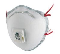 3M Masque de protection respiratoire 8833SV EN 149:2001 + A1:2009 FFP3 RD 5 pcs/car Quantité:5