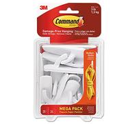 3M Mat riel de Crochets, capacit DE 1,4 Kilogram, Plastique, Blanc, 20 Crochets, 24 Bandes/Lot