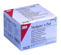 3M Medipore + Pad Pansement Adhésif Stérile 5x7,2cm Pièces 50 (3562E)