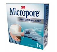 3M Micropore Sparadrap chirurgical hypoallergénique Blanc 1,25 cm x 5 m Lot de 6