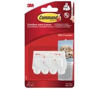 3M Mini-crochet, plastique, taille: S, blanc