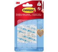 3M – Crochet adhésif mini, pointe plastique, transparent, supporte 225 g – Lot de 6