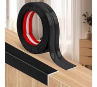 3M Moulure murale décorative, Baguette d'angle, Plinthe & Cornière PVC (Auto-adhésive) - Facile à poser et résistante - Protection des bords pour murs, sols, meubles (Noir, 2CM)
