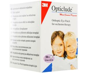 3M Opticlude Junior Compresses Oculaires Mini 63x48mm Pièces 50 (1537)