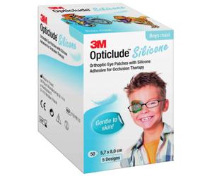 3M Opticlude Silicone Pansements Orthoptiques Boy Maxi 50 Pièces