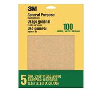 3M Papier Abrasif à l'Oxyde d'Aluminium, Grain Intermédiaire, 22,9 cm x 27,9 cm, 5/paquet