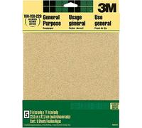 3M Papier Abrasif en Oxyde d'Aluminium, Assortiment de Grains, 9005NA, 22,8 cm x 27,9 cm, 5/Paquet