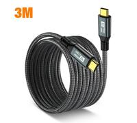 (3M) PD100W USB 3.2 20Gbps ThunderBolt 3 Type C à Type C Câble 8K @ 60Hz USB-C Data rette Pour iPhone 15 Pro MacPleSamsung 2m 3m