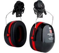 3M™ Peltor™ Optime™ III Cache-Oreilles, 34 DB, Noir/Rouge Casque Monté