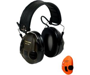 3M PELTOR SportTac, 26 dB, coquilles vertes/oranges, serre-tête pliable STAC-GN x1 morceau