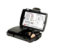 3M Peltor TEP-200 EU avec antenne supplémentaire pour la réception sans fil de signaux audio, kit : les bouchons et la station de charge (avec couvercle fermé et ports USB) sont classés IP-67 et résis