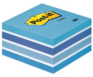 3M Post-it cube 2028B, 76 mm x 76 mm, tons bleus pastel, 1 cube à 450 feuilles x12 morceau