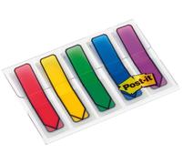 3M Post-it Index flèches 684ARR1, 11,9 mm x 43,2 mm, bleu, jaune, vert, violet, rouge, 5 x 20 bandes adhésives x24 morceau