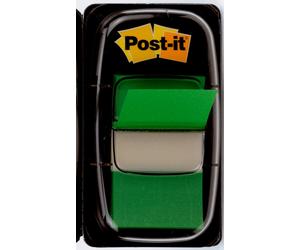 3M Post-it Index I680-3, 25,4 mm x 43,2 mm, vert, 1 x 50 bandes adhésives en distributeur x36 morceau