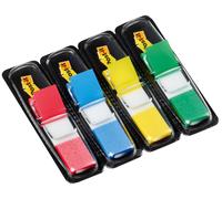 3M Post-it Index Mini 683-4, 11,9 mm x 43,2 mm, bleu, jaune, vert, rouge, 4 x 35 bandes adhésives en distributeur x6 morceau