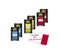 3M Post-it Index orange effilé 25,4 x 43,2 mm - pack avantageux 2 distributeurs