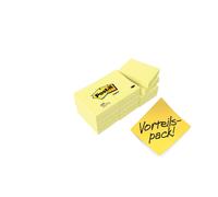 3M Post-it Notes 653Y12, 51 mm x 38 mm, jaune, 12 blocs de 100 feuilles x288 morceau