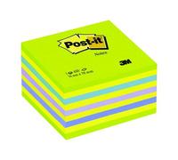 3m Post-It Notes - Étiquettes - Bleu, Violet, Vert Fluo, Jaune Fluorescent - 76 X 76 Mm - 450 Feuille(S)