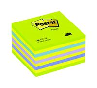 3m Post-It Notes - Étiquettes - Bleu, Violet, Vert Fluo, Jaune Fluorescent - 76 X 76 Mm - 450 Feuille(S)