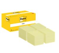 3M Post-it Notes, jaune, 38 mm x 51 mm, 100 feuilles/bloc, emballage carton, 100% PEFC, SGSCH-PEFC-COC-110078 x96 morceau