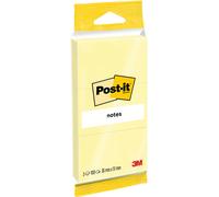 3M Post-it Notes notes adhésives 38 x 51 mm jaune blister 3 blocs à 100 feuilles