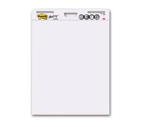 3M Post-it Super Sticky Meeting Chart, non ligné, blanc, 1 pack = 2 blocs, 635 mm x 762 mm x1 morceau