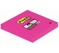 3M Post-it Super Sticky Notes 654SPI, 76 mm x 76 mm, ultra-rose, 1 bloc de 90 feuilles x72 morceau