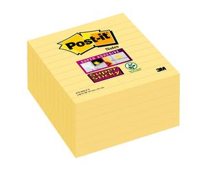 3M Post-it Super Sticky Notes 675-6SCY, 101 mm x 101 mm, jaune, 6 blocs de 90 feuilles x12 morceau