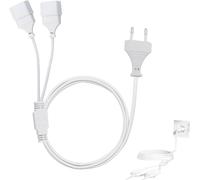 3M Power Cable Extension Power Cable,2 in 1 Type C Extension Cable Euro Plug to Euro Socket,Extension Euro 0.75mm² for TV PC Computer Monitor Beamer Lamp