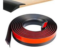 3M - Profilé de Transition Autocollant - Compensation de Hauteur - Barre de Recouvrement - Rail de Porte et de Transition - Tapis de Porte - Sol (3 m/Noir, Hauteur :