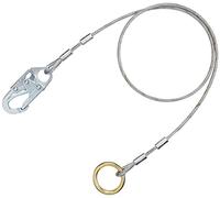 3M Protecta AJ408AG Pass Thru 1/4-Inch Coated Galvanized Cable, Tie Off Adaptor,3/4-Inch 3600# Snaphook and 3x3/8-Inch Plated O-Ring, 6-Feet, Silver