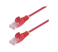 StarTech.com Câble Ethernet CAT6 Rouge Fin de 3m, Sans Accroc, 100W PoE, UTP, LSZH, Fil de Cuivre Pur 28AWG, Cordon RJ45