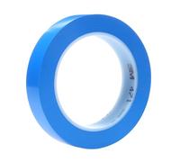3M Rouleau de ruban vinyle 471, 1,9 cm x 36 m, bleu, alternative à la peinture pour le marquage au sol, distance sociale, code couleur, marquage de sécurité