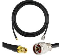 3m RP-SMA mâle vers N mâle Câble coaxial - 3 mètres 5D-FB Câble d'antenne à faible perte Ø7.5mm câble d'extension (50 ohms) - pour routeur WiFi Antenne Wireless RF WLAN Radio Modem