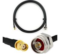 3m RP-SMA mâle vers N mâle (tête hexagonale) Câble coaxial - 3 mètres de câble d'antenne à faible perte HF-240 (équivalent LMR 240) Câble d'extension - pour routeur WiFi Antenne Wireless RF WLAN Radio