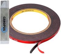 3m Ruban Adhésif À Double Face Extra Fort,Étanche 3m Vhb 5952 (6,35mm X 3m),3m Ruban De Montage,Idéal Pour Les Bandes Lumineuses À Led,Usage Intérieur,Extérieur,Noir
