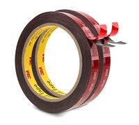 3M Ruban Adhésif Double Face 5925 12,5 mm x 4,7 m, Noir, 2 Rouleaux De 0,6 mm d'Épaisseur Ruban Mousse Très Résistant Pour Décoration De Voiture Maison Bureau