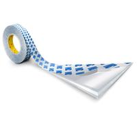 3M Ruban adhésif double face avec support en papier non tissé 90775, blanc, 15 mm x 50 m, 0,08 mm x1 morceau