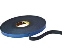 3M ruban adhésif double face avec support mousse polyéthylène 9585 BF, noir, 1000 mm x 66m, x1 morceau