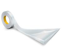 3M ruban adhésif double face avec support polyester 9628FL, transparent, 12 mm x 55 m, 0,05 mm x1 morceau