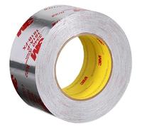 3M Ruban adhésif en feuille d'aluminium 3340, 6,3 cm x 45,7 m, argent, 4 mil, pour sceller et réparer les conduits d'air chaud et froid en fibre de verre, isolant, réparation du métal