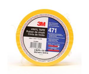 3M ruban adhésif en PVC souple 471 F, jaune, 50 mm x 33 m, 0,13 mm emballage individuel x24 morceau