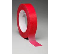 3M ruban adhésif haute température polyester 1280, rouge, 25,4 mm x 66 m, 91,4 µm x36 morceau