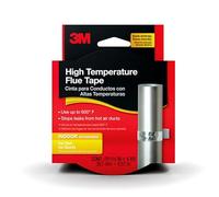 3M Ruban adhésif haute température, ruban d'étanchéité à haute température jusqu'à 600 degrés, rouleau de 4,8 m x 38,1 cm, empêche les fuites des conduits d'air chaud, fabriqué aux États-Unis, argent