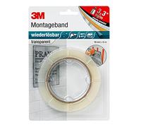 3M ruban de montage repositionnable, transparent, 19 mm x 5 m, 0,8 mm x1 morceau