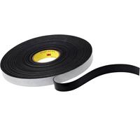 3M Ruban adhésif simple face en vinyle expansé 4714, noir, 12 mm x 16,5 m, 6,4 mm x18 morceau