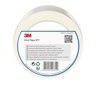 3M Ruban adhésif vinyle 471 haute performance, blanc, 50 mm x 33 m