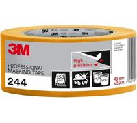 3M Ruban de Masquage Professionnel 244 Haute Précision - 1 Rouleau, 48 mm x 50 m - Surfaces Universelles, Résistant aux UV et à l'Eau, Usage Intérieur et Extérieur