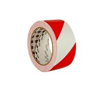 3M ruban de signalisation de danger 767, rouge/blanc, 50 mm x 33 m, emballage individuel pratique x12 morceau